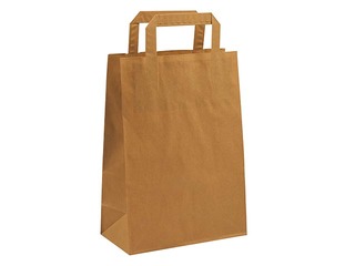 Paper bag with handles, 220x105x360mm, brown