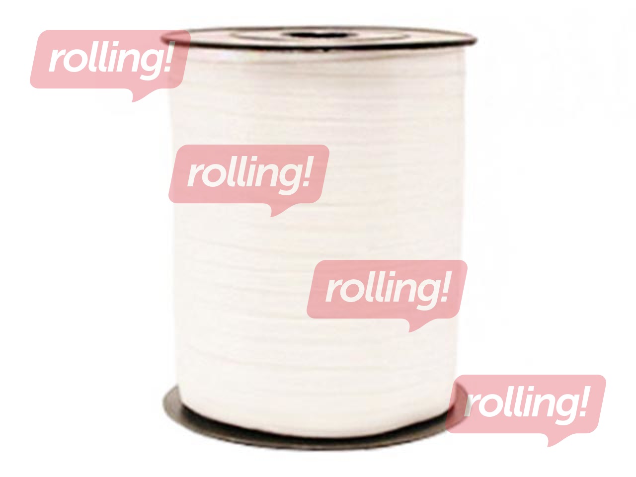 Dāvanu saiņošanas lente spolē, 200m, balta