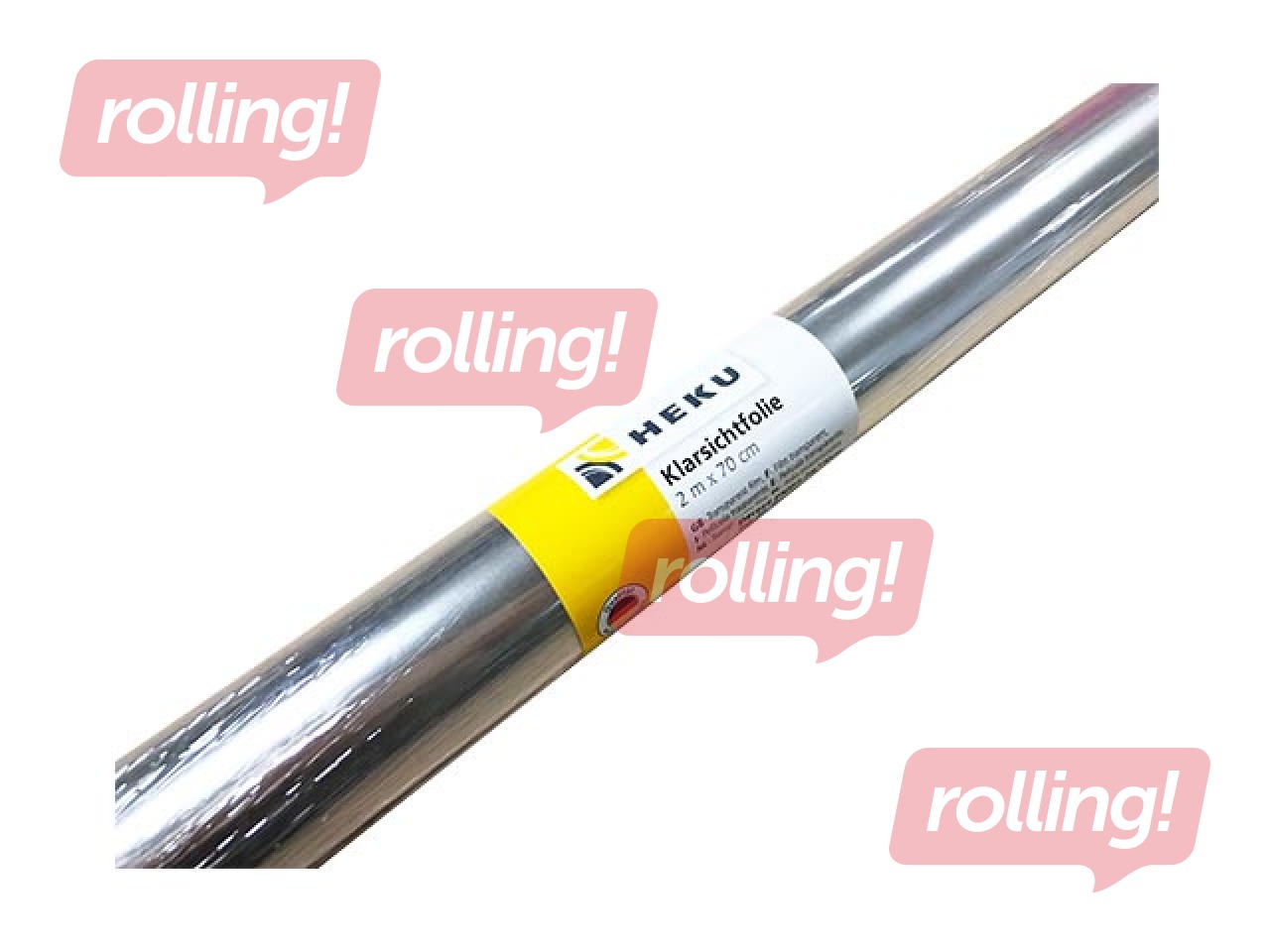 Wrap foil for gifts, transparent, 70cm x 2m