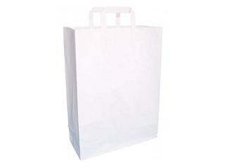 Bags with handles, 260x100x330mm, paper, white
