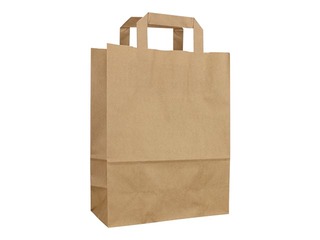 Paper bags with handles, 260x100x330mm, brown