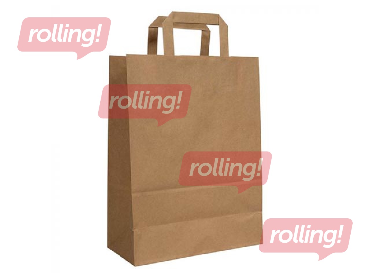 Papīra maisiņš ar rokturiem, brūns, 320x140x420mm