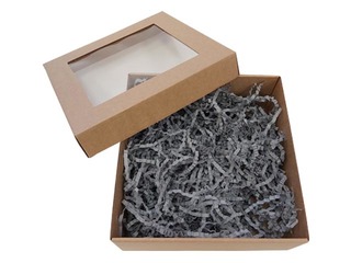 Paper shavings 20x20 cm, 150 g, grey