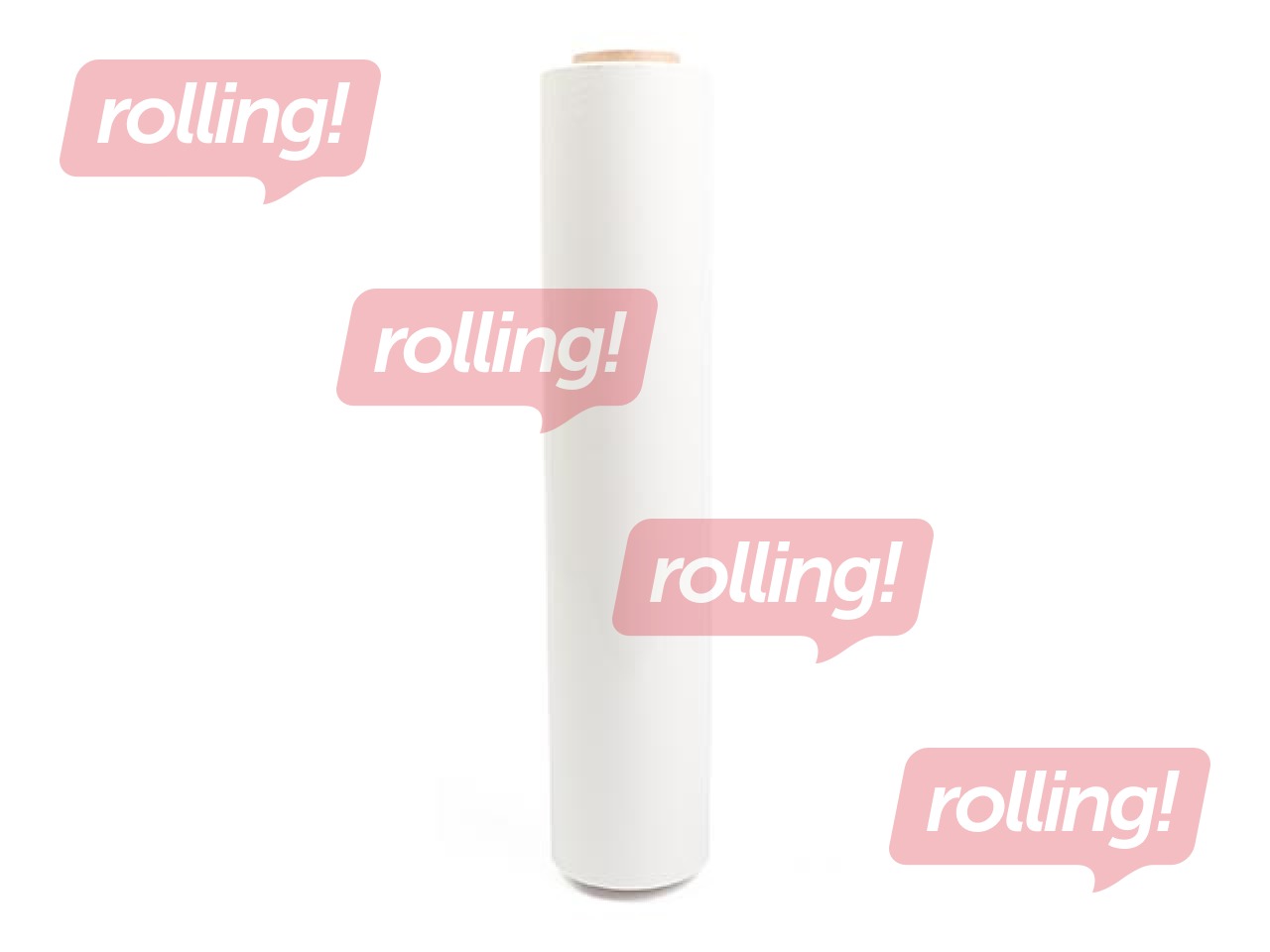 Stretch film for pallet wrapping, 45 cm x 270 m, 17 microns, white