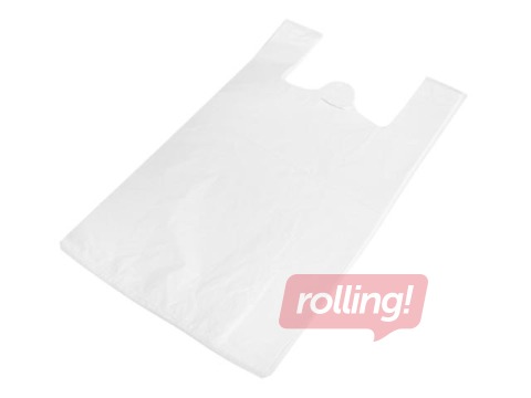 Maisiņi ar rokturiem, balti, 35x16x64cm, 100 gab.