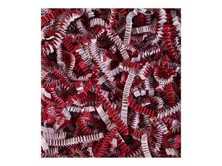 Papīra skaidas 4 mm, 1 kg, sarkanas / baltas