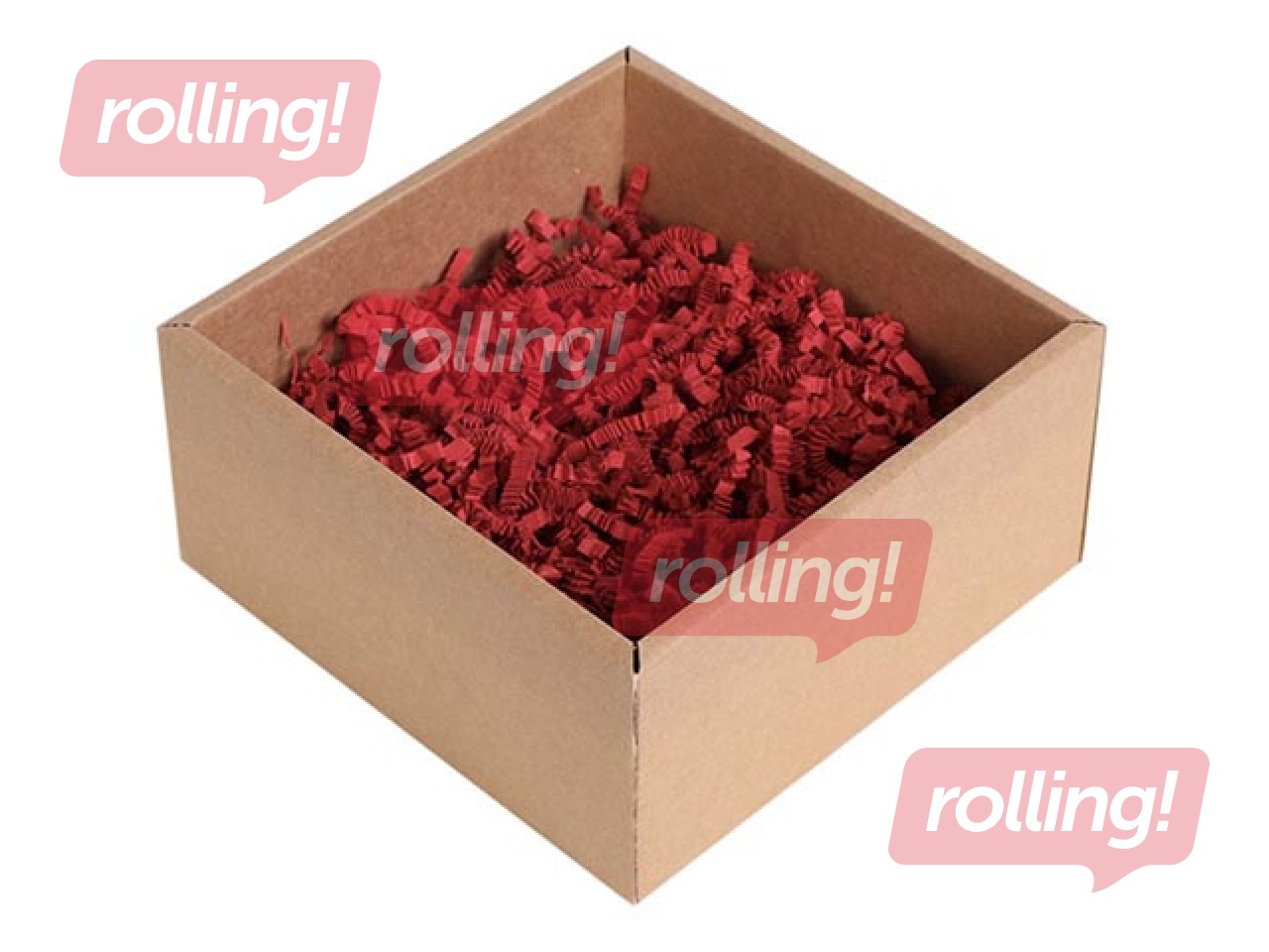 Бумажная стружка 4 мм, 5 кг, красная