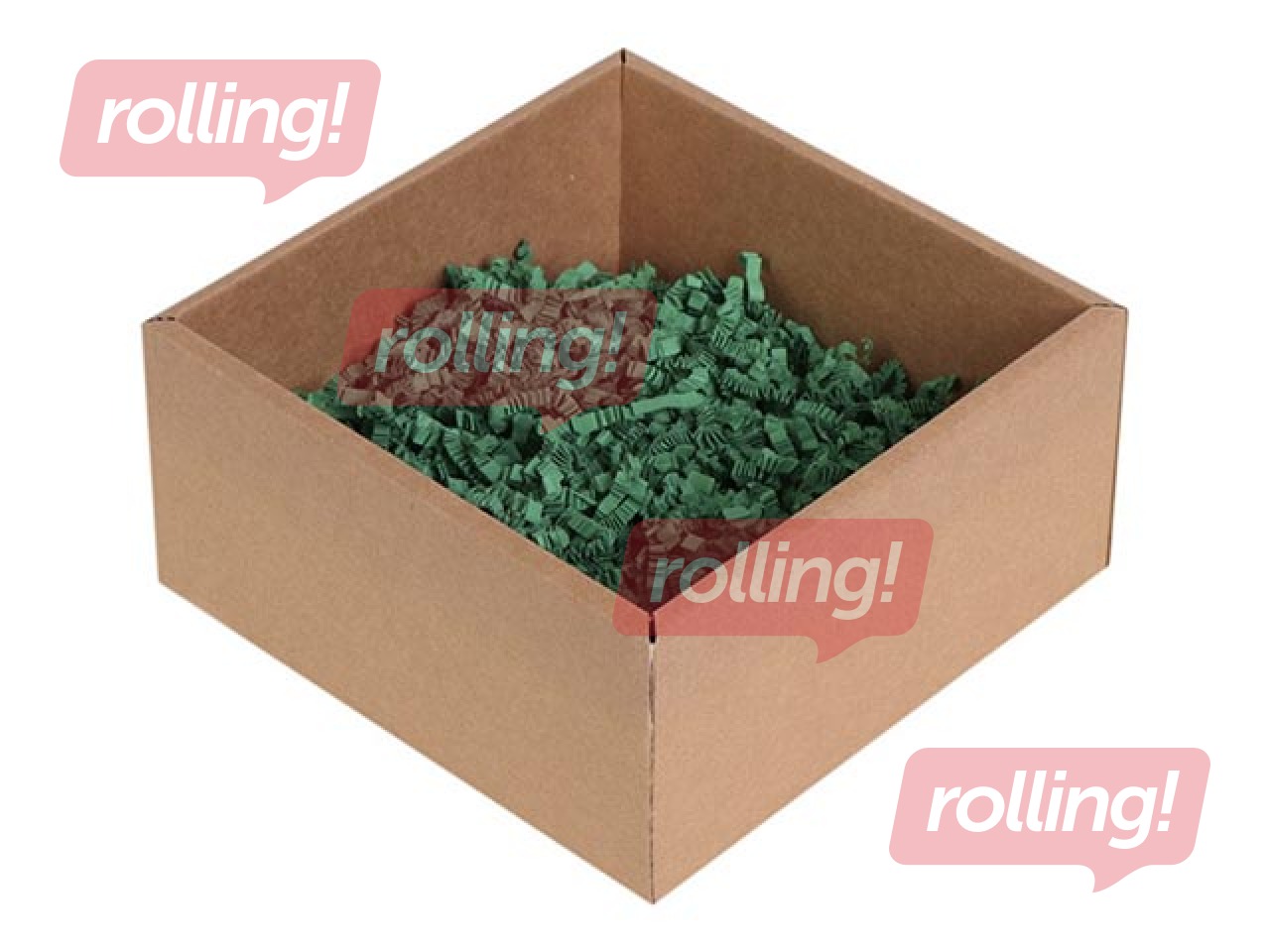 Papīra skaidas 4 mm, 1 kg, tumši zaļas