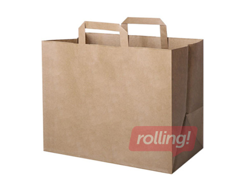 Пакет с ручками, бумажный, коричневый, 320x200x280мм