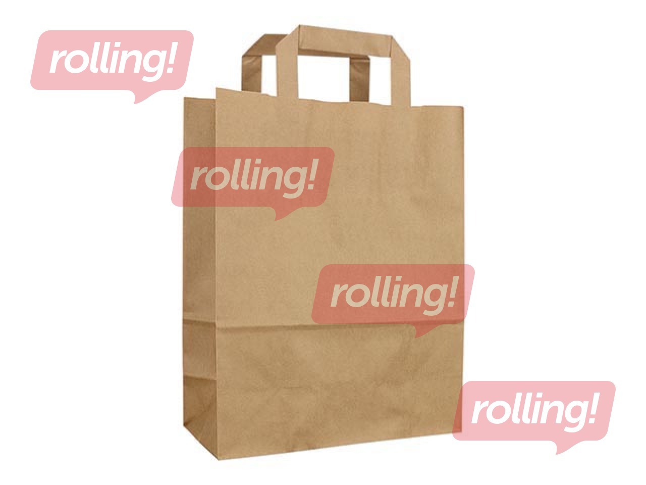 Papīra maisiņš ar rokturiem, brūns, 320x170x440mm