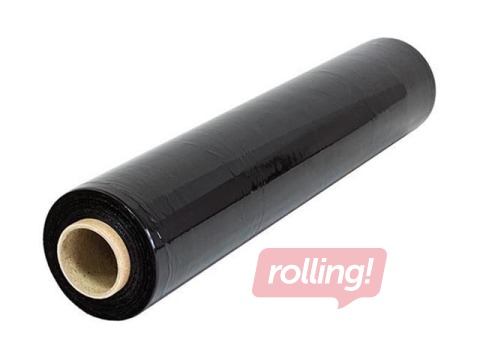 Plēve palešu iepakošanai, melna, 50cmx270m, 23 mikroni