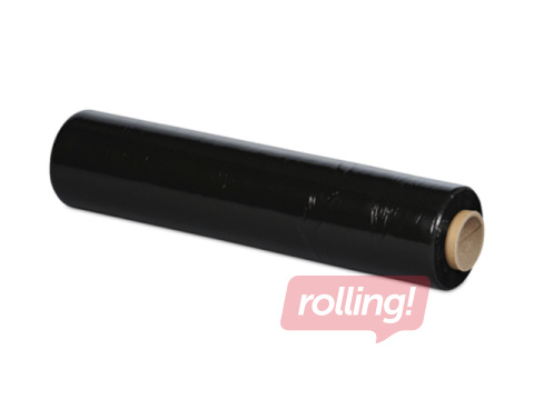 Plēve palešu iepakošanai, 45cm x 270m, 23 mikroni, melna