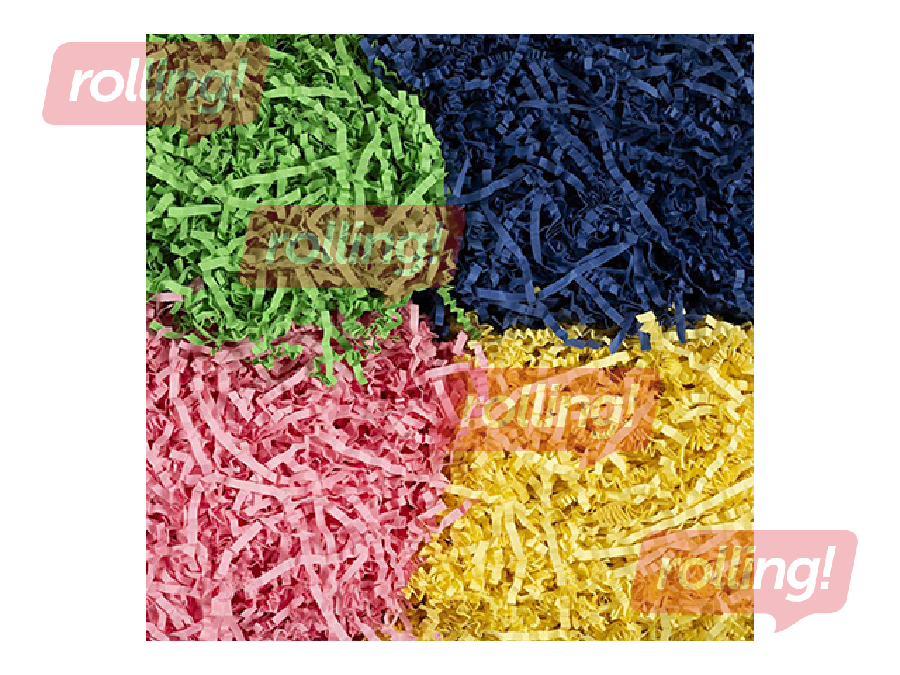 Papīra skaidas, 4 krāsas, 3mm, 4x50g