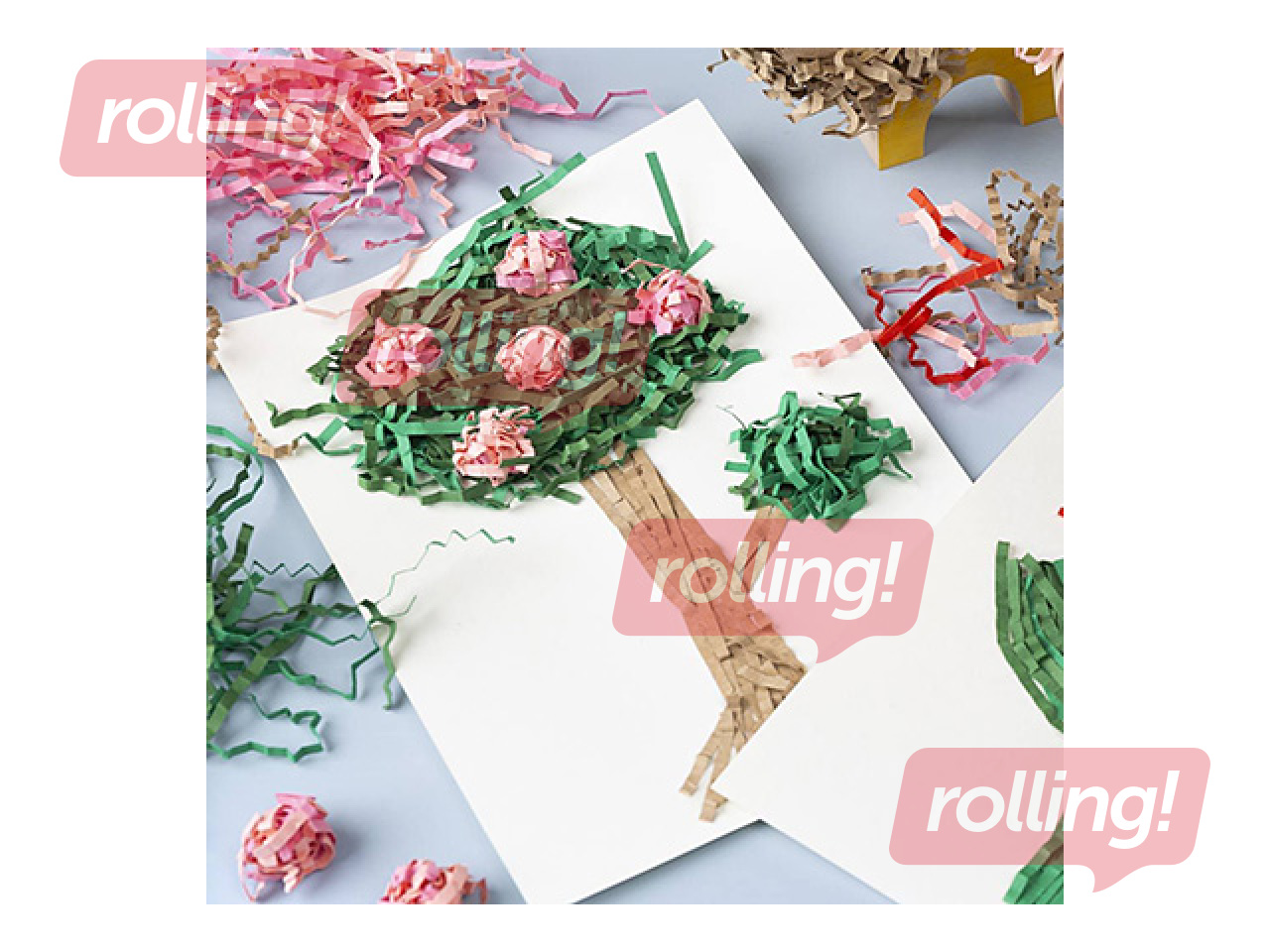 Papīra skaidas, 4 krāsas, 3mm, 4x50g