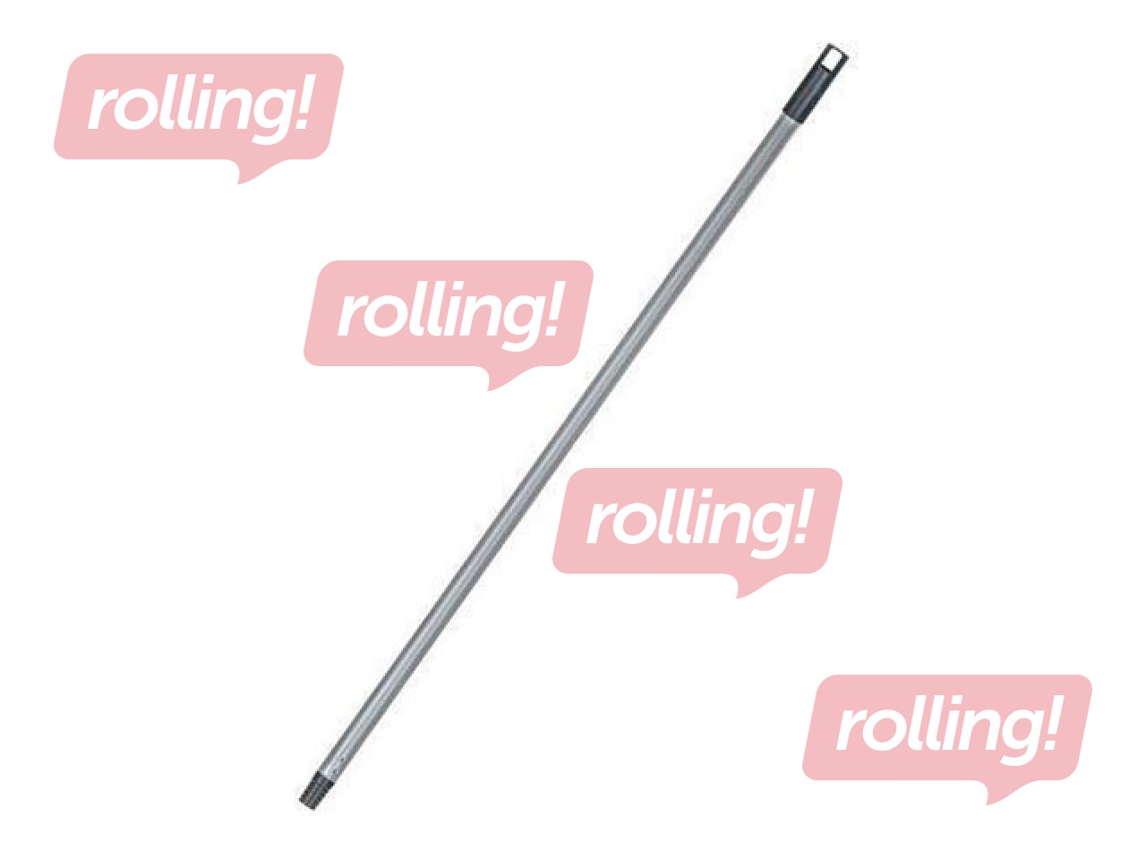 Broom handle with conical thread, 120 cm