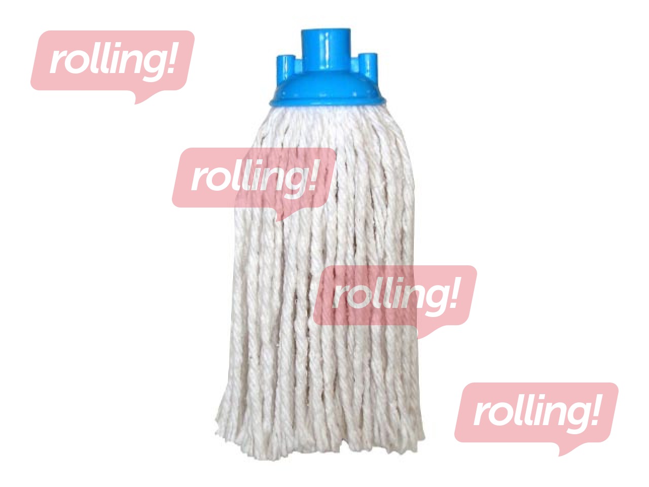 Mop, fringed, cotton, white, 120g, 23cm