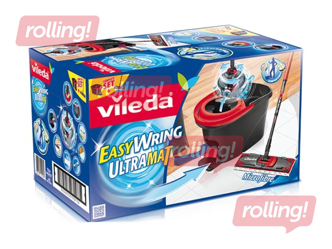 Grīdas uzkopšanas komplekts Vileda EasyWring UltraMat, slota + spainis