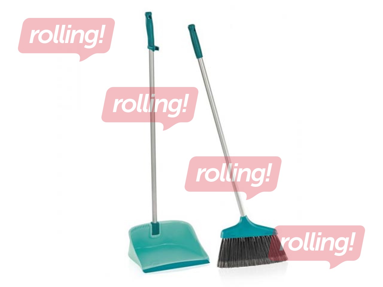 Birste ar liekšķeri Leifheit, garā kātā, 121cm