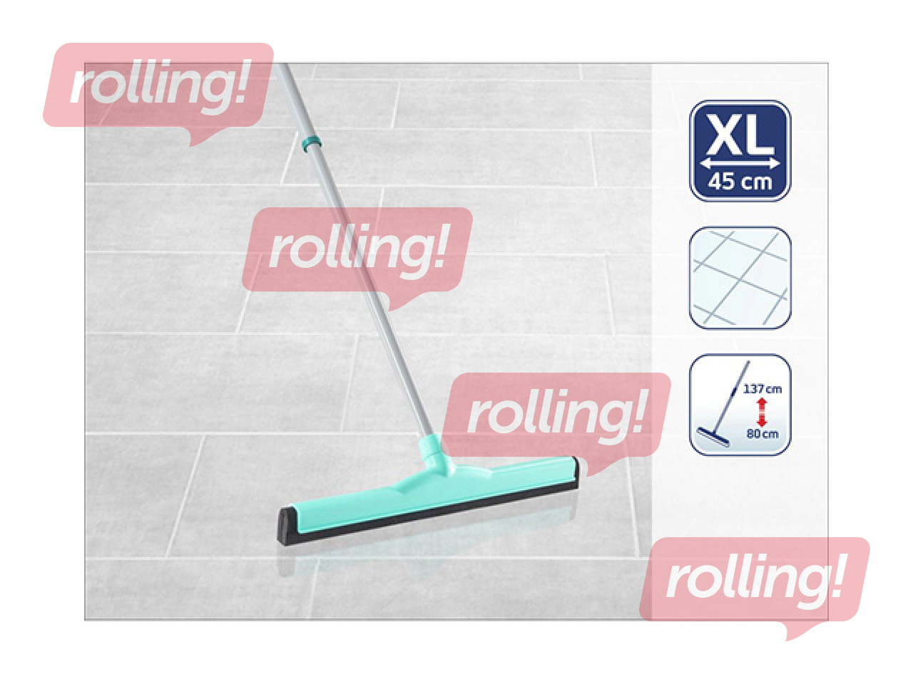 Grīdas birste ar teleskopisku kātu Leifheit, ūdens savākšanai, 45cm