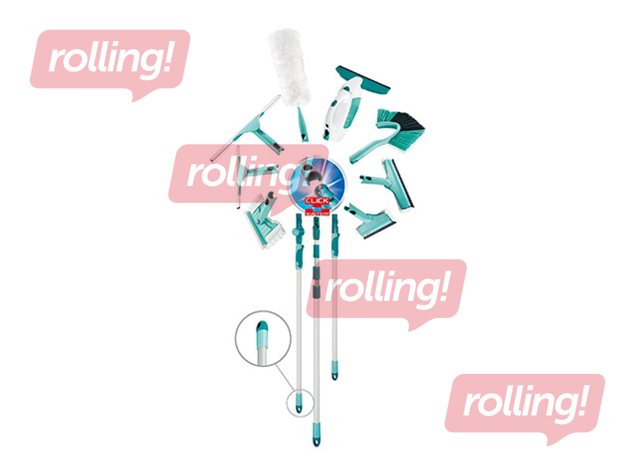 Teleskopisks kāts Leifheit, alumīnija, 145-400cm