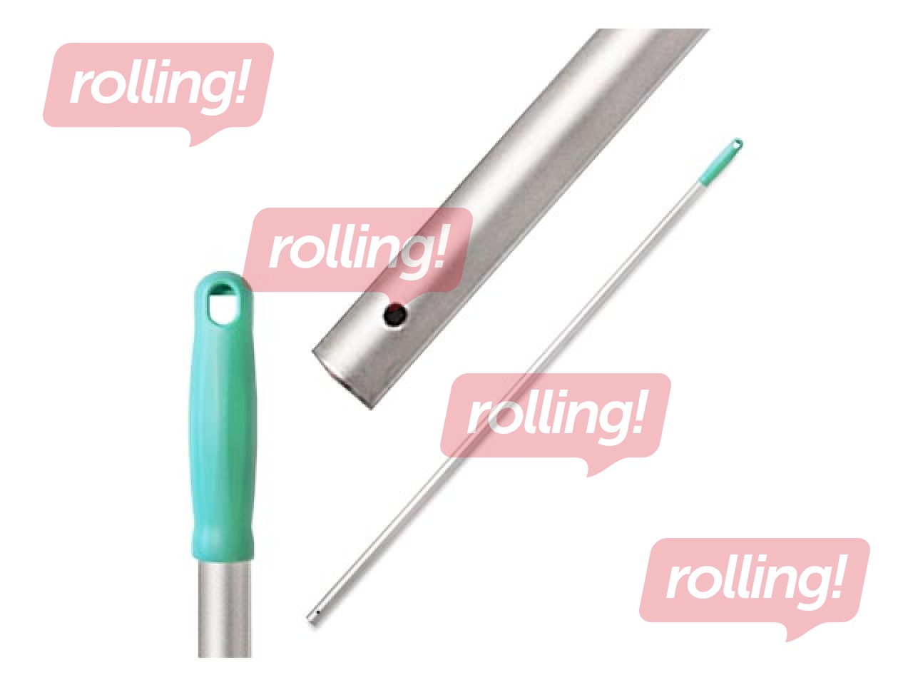 Kāts, ar zaļu rokturi, alumīnija, 140cm