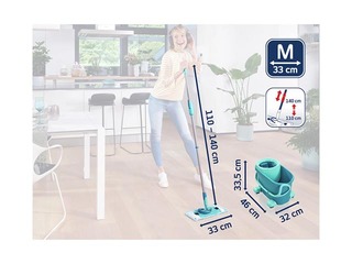 Grīdas uzkopšanas komplekts Leifheit, Clean Twist M Ergo Mobile, uz ritenīšiem
