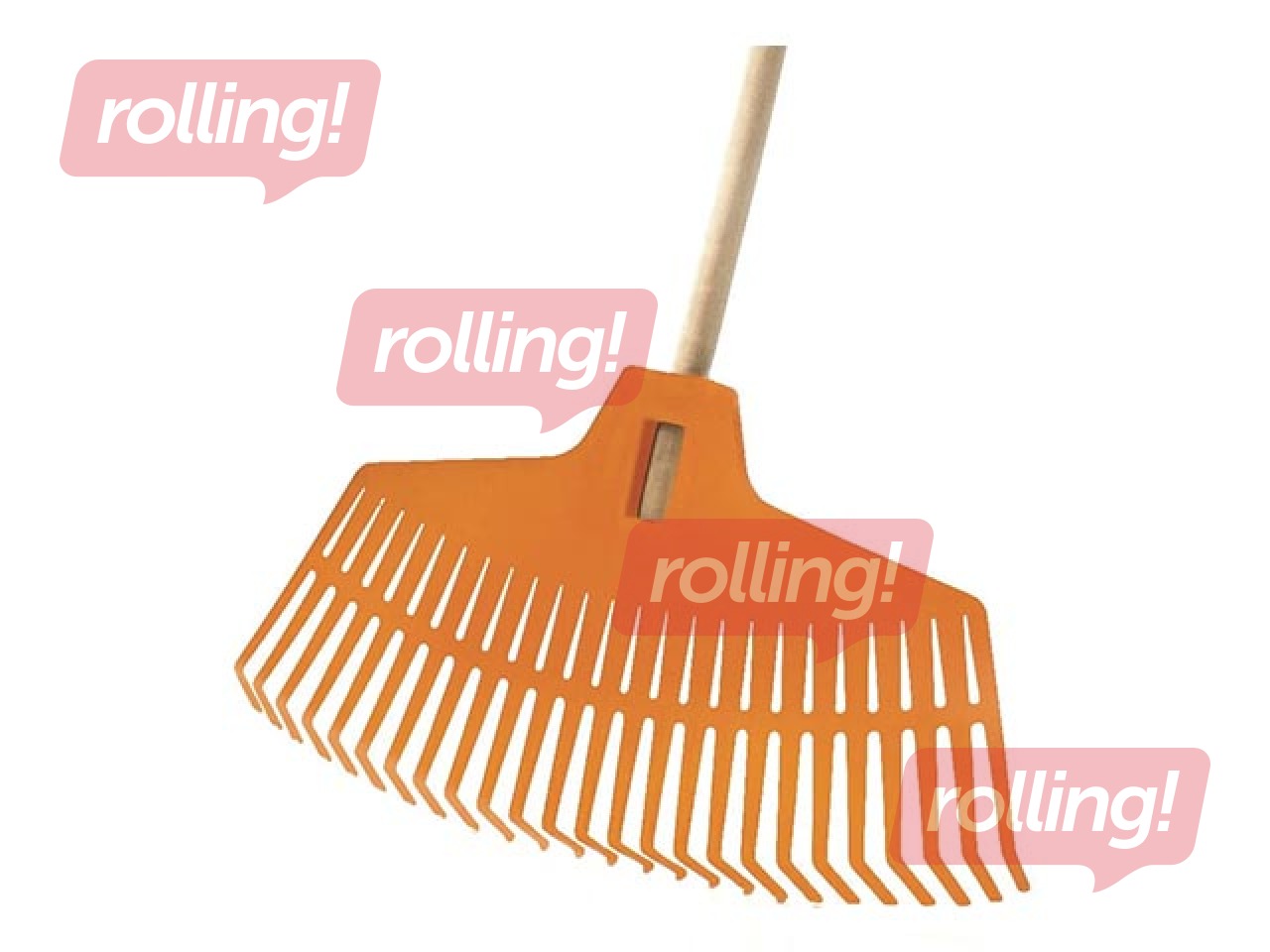 Rake Prosperplast, Focus, green/orange, 1.65m