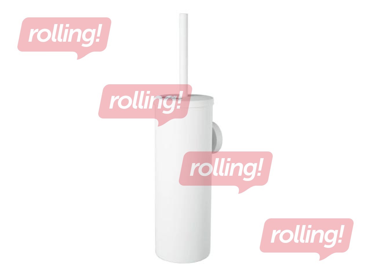 Toilet Brush Set Satino, White