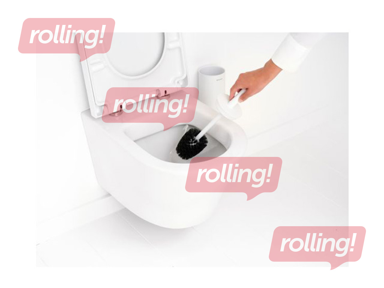 Mineral Toilet Brush with Holder MindSet, White