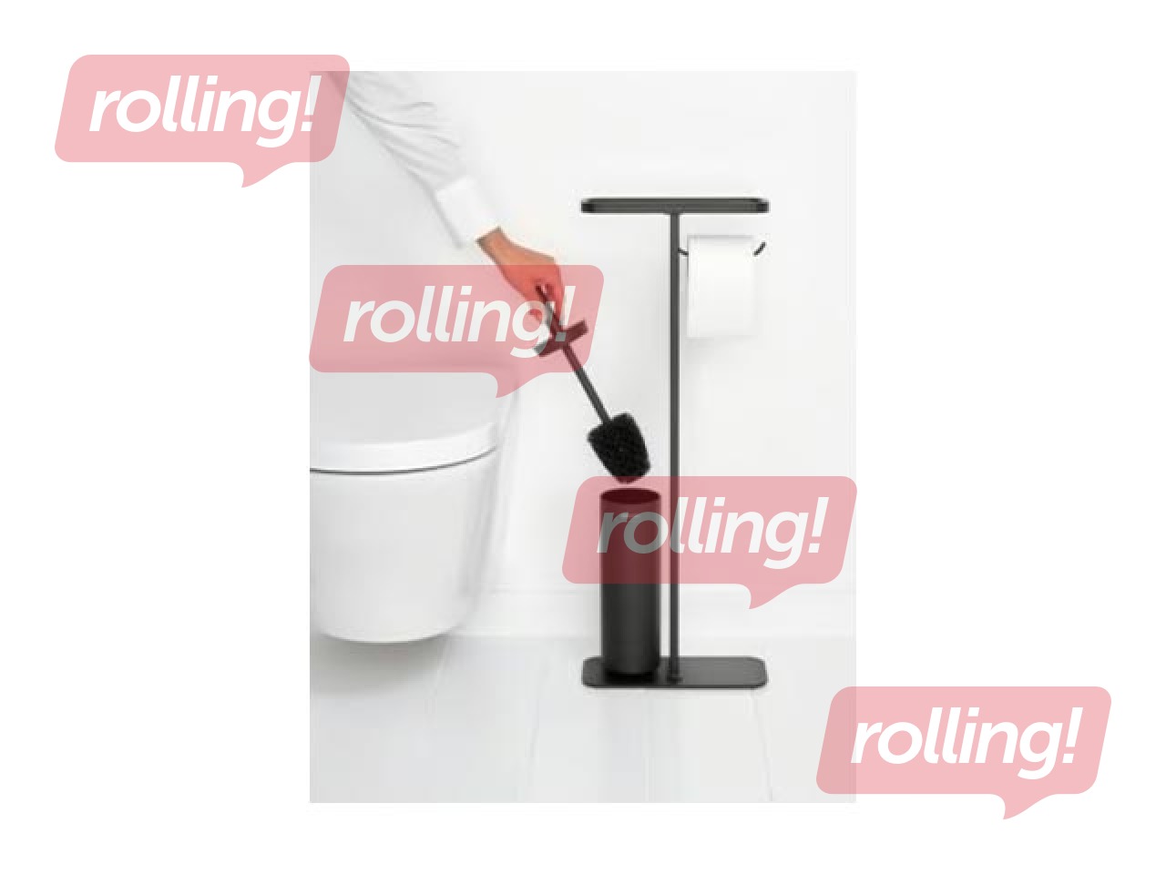 Tualetes piederumu statīvs Brabantia MindSet, melns