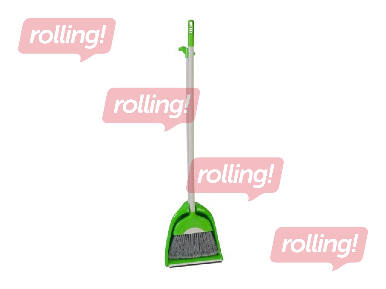 Keskmise pikkusega varrega harja- ja kühvlikomplekt Karizma, erinevad värvid