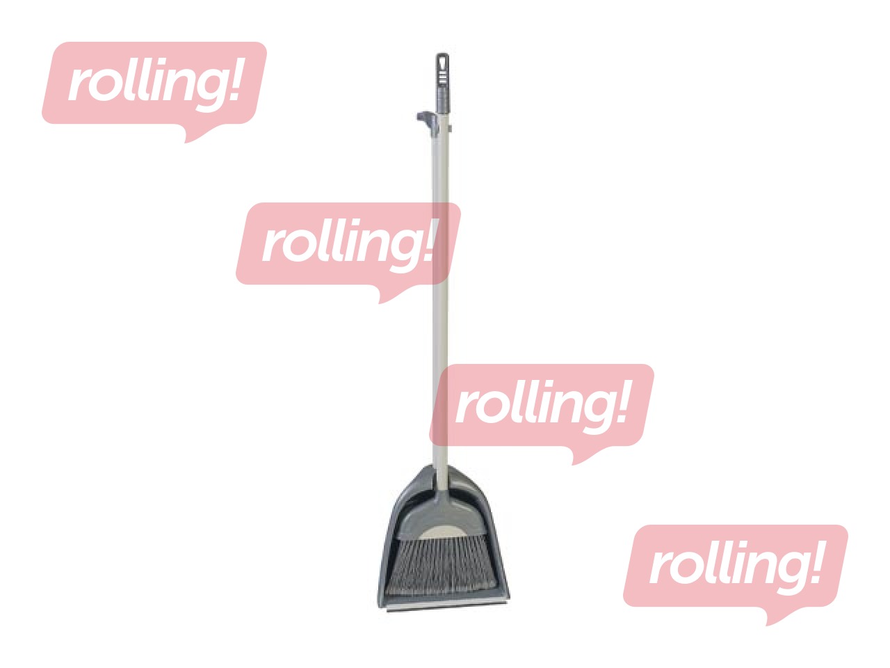 Keskmise pikkusega varrega harja- ja kühvlikomplekt Karizma, erinevad värvid