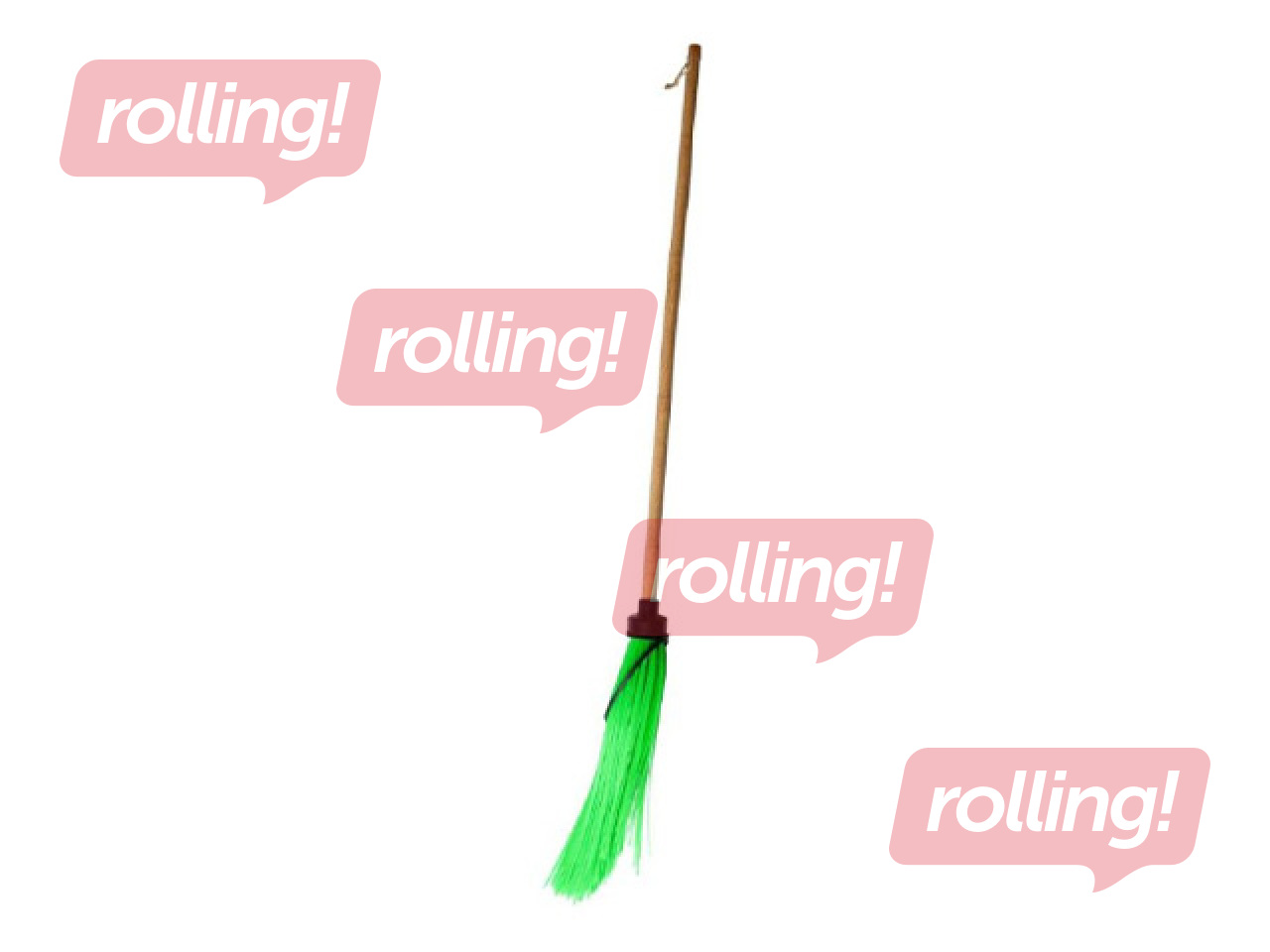 Уличная метла Hortus, круглая, зелёная, 150см