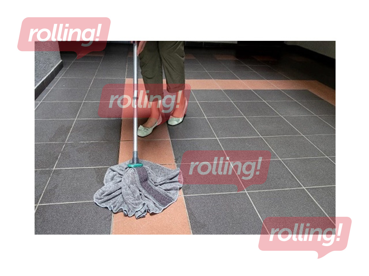 Mops York Eco Ego, Rubi Circular, mikrošķiedras, ar teleskopisku kātu, 130cm