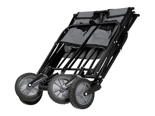Dārza ratiņi Springos, salokāmi, pelēki, kravnesība 80kg, 105l