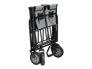 Dārza ratiņi Springos, salokāmi, pelēki, kravnesība 80kg, 105l