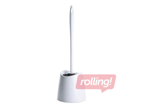 Tualetes birste Tatay Standard, ar turētāju, plastmasa, balta