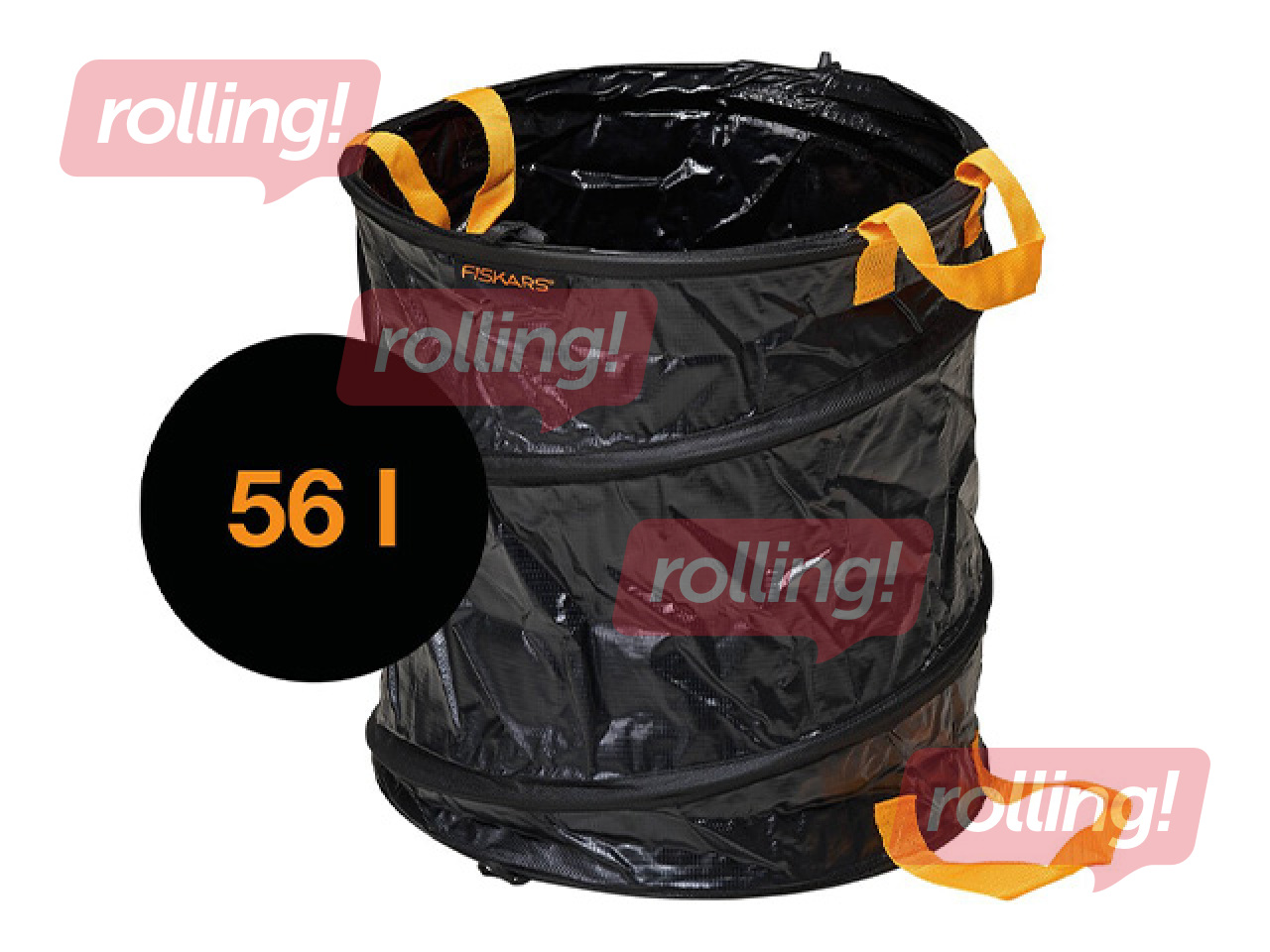 Aiakott Fiskars Solid, kokkupandav, must, 56l