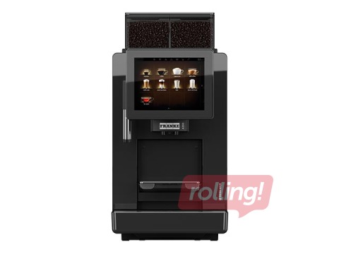 Kafijas automāts Franke A300 MS EC ar ūdens pieslēgumu un pulvera tvertni, melns