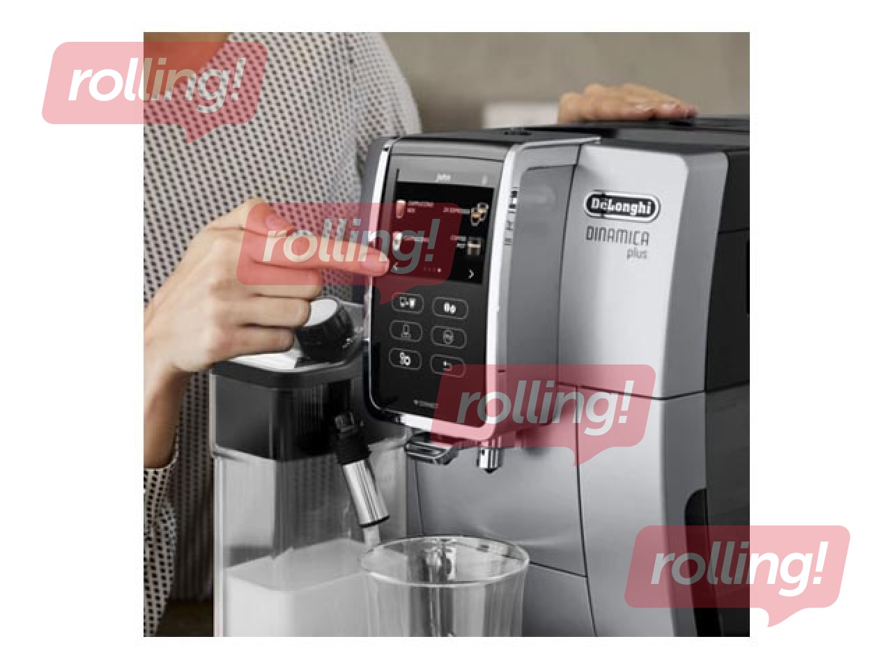 Kafijas automāts DeLonghi Dinamica Plus ECAM370.95.S, sudraba