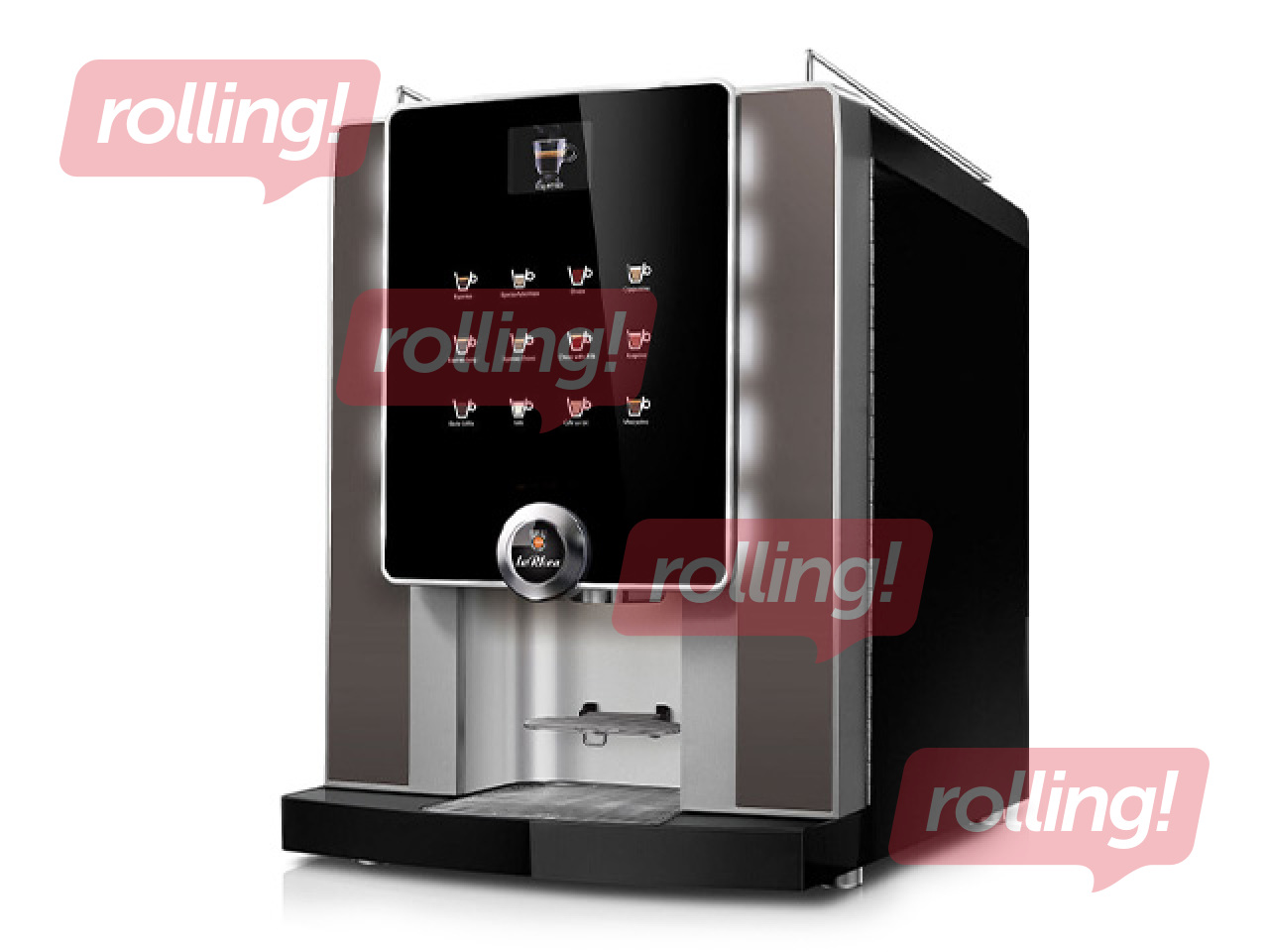 Kafijas automāts Rhea laRhea V+ grande ar 1 kafijas un 3 pulvera tvertnēm, brūns ar sudrab