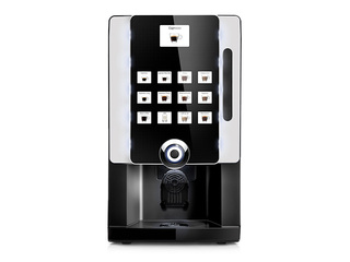 Kafijas automāts Rhea BL eC ar 1 kafijas un 2 pulvera tvertnēm, melns