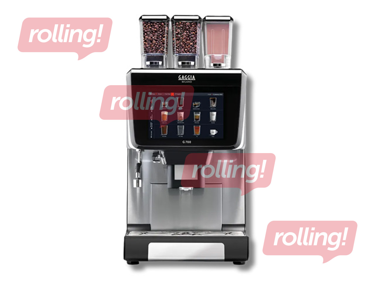 Kafijas automāts Gaggia G700, melns ar sudraba elemenitem