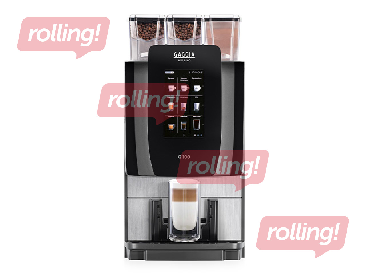 Kafijas automāts Gaggia G100, melns ar sudraba elemenitem