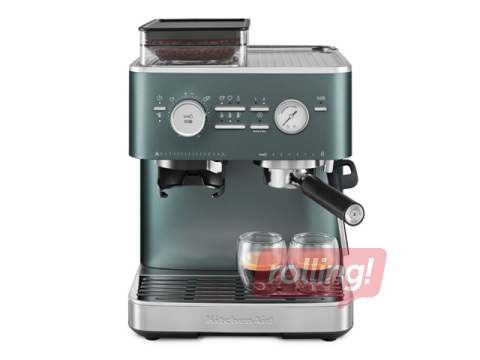 Kafijas automāts KitchenAid ar kafijas dzirnaviņām, khaki