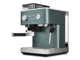 Kafijas automāts KitchenAid ar kafijas dzirnaviņām, khaki