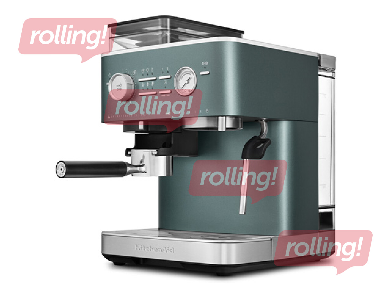 Kafijas automāts KitchenAid ar kafijas dzirnaviņām, khaki