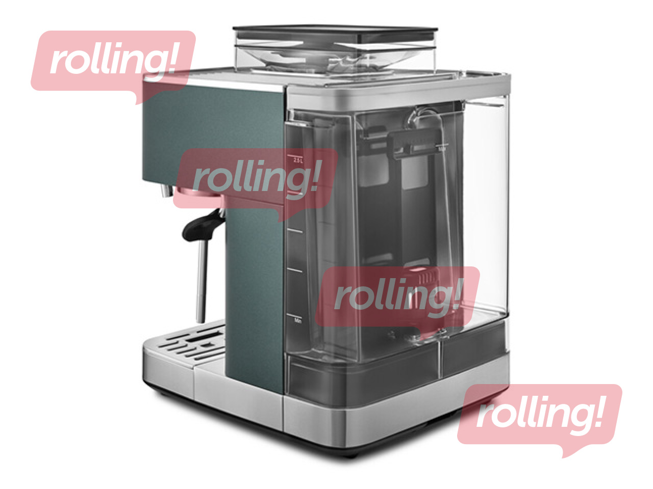 Kafijas automāts KitchenAid ar kafijas dzirnaviņām, khaki