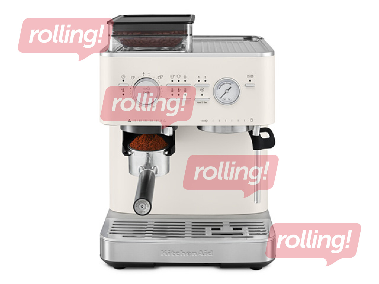 Kafijas automāts KitchenAid ar kafijas dzirnaviņām, porcelāna