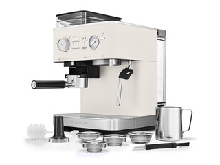 Kafijas automāts KitchenAid ar kafijas dzirnaviņām, porcelāna